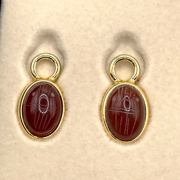 Weingeroff Signed QVC Interchangeable Pendant Pierced Earrings Scarab Set With B - Picture 5 of 12